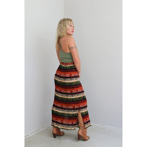 2000's, New Old Stock NWT Kloz Rayon Maxi Skirt ~ Women's Extra Large to 2XL - Picture 4 of 10